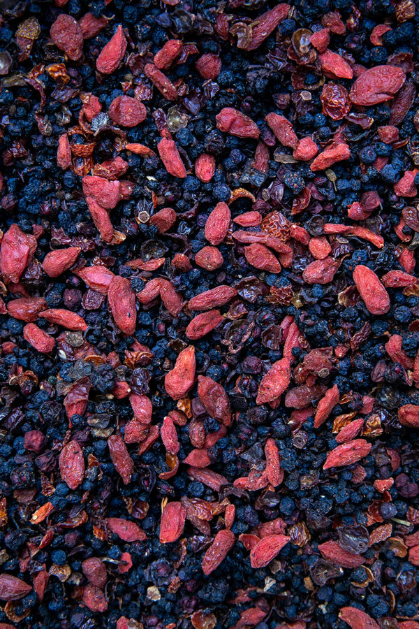 super berry tea close up